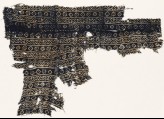 Textile fragment with vines, rosettes, and diamond-shapes