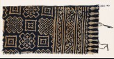 Textile fragment with squares and stepped squares (EA1990.157)