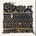 Textile fragment with diamond-shapes, S-shapes, and quatrefoils (EA1990.158)