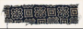 Textile fragment with squares and stepped squares (EA1990.160)