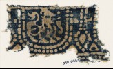 Textile fragment with pearl garland and stylized mythical animal (EA1990.166)