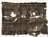 Textile fragment with interlace based on naskhi script, rosettes, and floral pattern (EA1990.215)