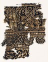 Textile fragment with interlace based on naskhi script, rosettes, and floral pattern (EA1990.216)