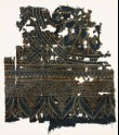 Textile fragment with large rosette, diamond-shapes, leaves, and arches (EA1990.219)