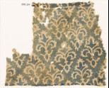 Textile fragment with stylized trefoil plants