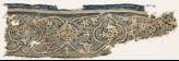 Textile fragment with vine, tendrils, and medallions