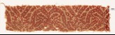 Textile fragment with tendrils and lotus blossoms