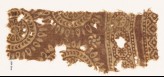 Textile fragment with circles and petals