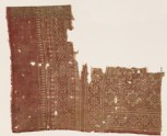 Textile fragment with rosettes set into linked stars