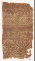 Textile fragment with hearts or leaves