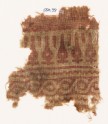 Textile fragment with stylized leaves and cable pattern (EA1990.351)