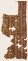 Textile fragment with bands of flowers, possibly from a garment (EA1990.389)