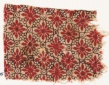 Textile fragment with rosettes, linked circles, and lobed leaves (EA1990.475)
