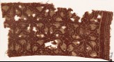 Textile fragment with interlocking spirals or rosettes