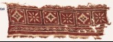 Textile fragment with squares, diamond-shapes, and flowers (EA1990.526)