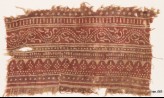 Textile fragment with bands of dotted patterns and vine (EA1990.533)