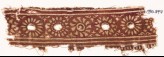 Textile fragment with band of rosettes