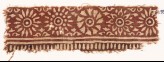 Textile fragment with band of rosettes