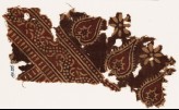 Textile fragment with tear-drops and dotted vine (EA1990.555)