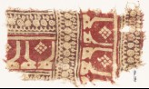 Textile fragment with arches or stupas, and arches probably based on kufic script (EA1990.580)