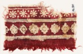Textile fragment with bands of rosettes, diamond-shapes, stepped squares, and stars (EA1990.584)