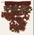 Textile fragment with tendrils, ornate rosettes, and squares (EA1990.590)