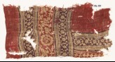 Textile fragment with bands of rosettes, leaves, and tendrils (EA1990.594)