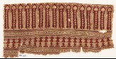 Textile fragment with arches, columns, and flower-heads (EA1990.627)