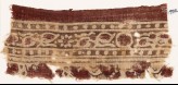 Textile fragment with bands of rosettes, leaves, and dots (EA1990.645)