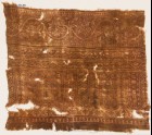 Textile fragment with arches, diamond-shapes, vines, and flowers