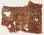 Textile fragment with quatrefoils, linked crosses, and rosettes