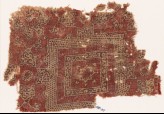 Textile fragment with squares, elaborate quatrefoils, and flowers