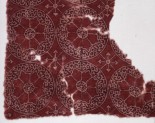 Textile fragment with circles, rosettes, and tendrils