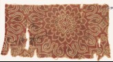 Textile fragment with an elaborate rosette and leaves