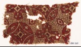 Textile fragment with linked circles and quatrefoils (EA1990.723)