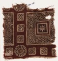 Textile fragment with squares and diamond-shapes (EA1990.728)