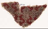 Textile fragment with cartouches, squares, and medallions