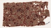 Textile fragment with hamsa, or geese, and quatrefoils