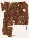 Textile fragment with stylized, dotted leaves (EA1990.814)