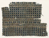 Textile fragment with diamond-shapes, lobed squares, and dots (EA1990.82)