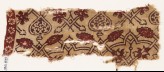 Textile fragment with interlacing tendrils, flowers, and hearts (EA1990.839)
