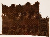 Textile fragment with flowers and leaves