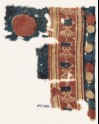 Textile fragment with stylized shapes, possibly birds (EA1990.910)