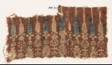 Textile fragment with stylized plants