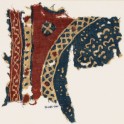 Textile fragment with bands and part of a large circle (EA1990.949.a)
