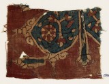 Textile fragment with floral ornaments, flowers, and tendrils (EA1990.956)
