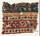 Textile fragment with leaves and quatrefoils