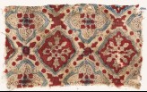 Textile fragment with quatrefoils and squares