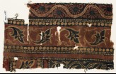 Textile fragment with leaves and dotted vine (EA1990.1039)