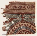 Textile fragment with part of a circle, petals, and tendrils (EA1990.1049)